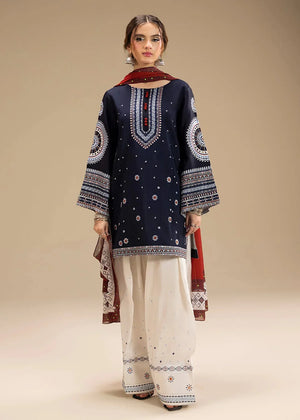 ZARAIZ 5079 – Luxury Embroidered Dhanak 3 Piece Unstitched Suit